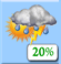 Wednesday: A slight chance of showers and thunderstorms before 5pm. Mostly sunny, with a high near 99. Heat index values as high as 100. South southwest wind 2 to 8 mph. Chance of precipitation is 20%. Wednesday: Slight Chance Showers And Thunderstorms